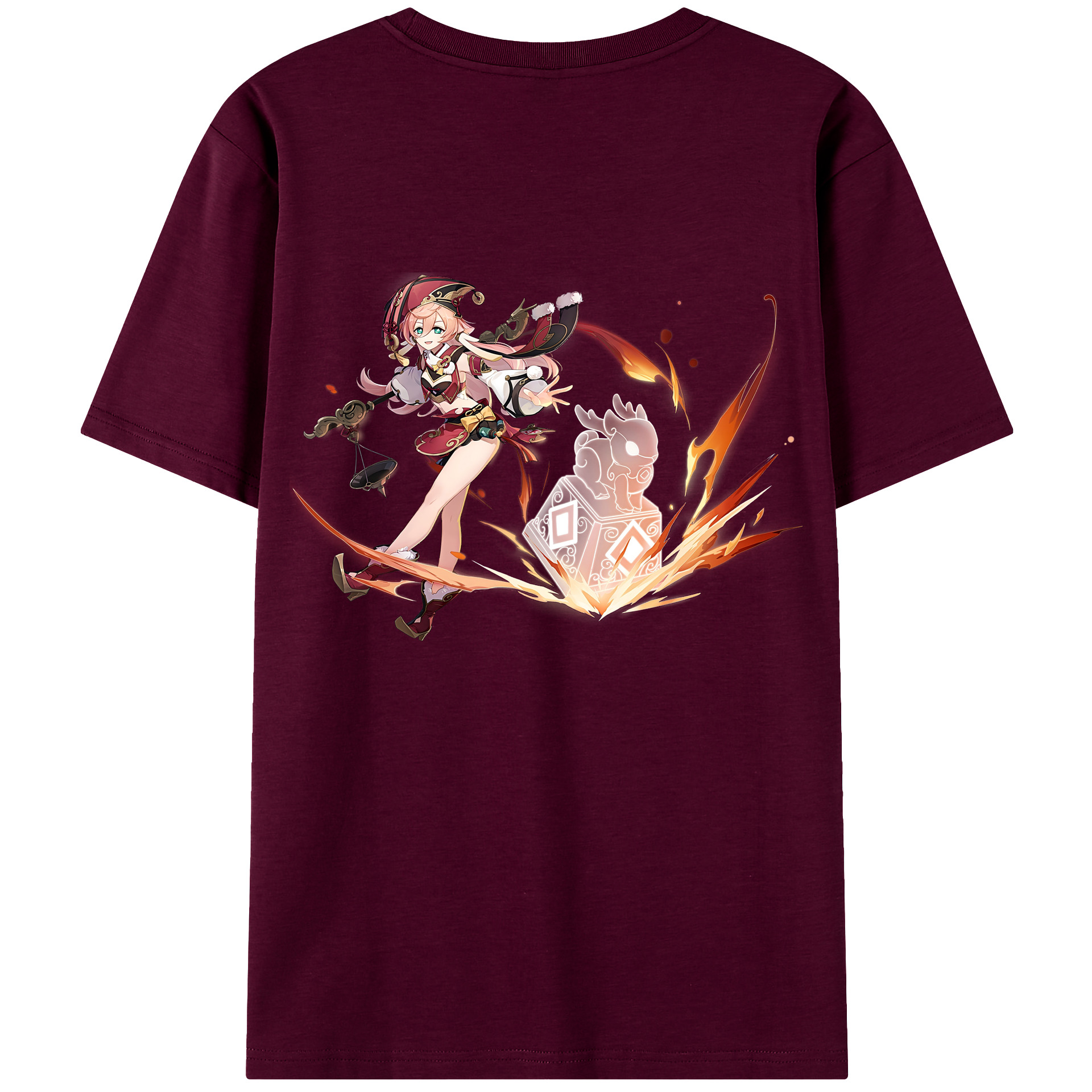 げんし神 ヤンフェイ genshin Yanfei レディース半袖Tシャツ(バックプリント)